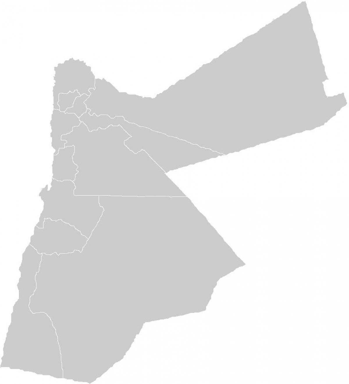slepá mapa Jordánsko
