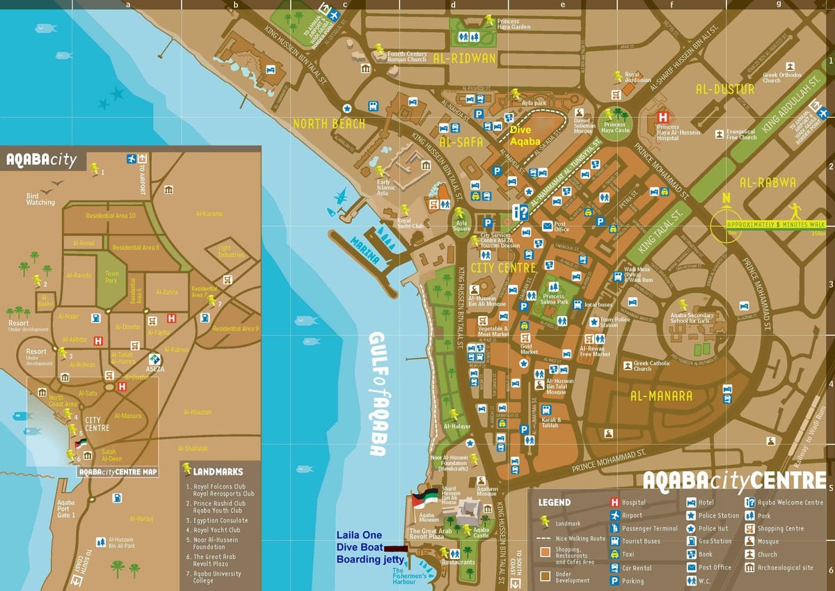 mapě z aqaba, Jordan