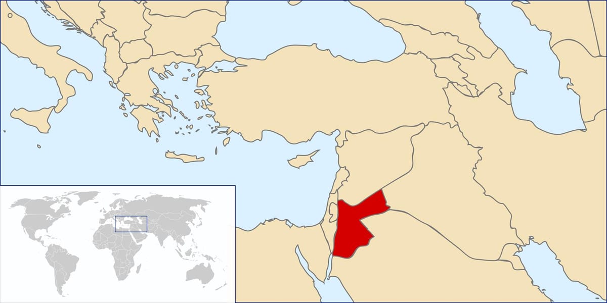 Jordan v mapě světa