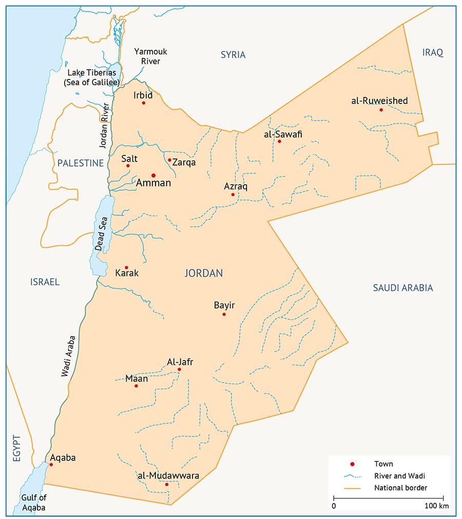 mapa university of Jordan