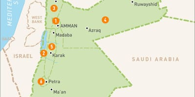 Amman, Jordan na mapě