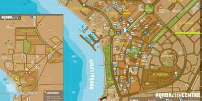 Mapě z aqaba, Jordan
