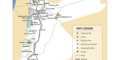 Jordan cestovní mapa